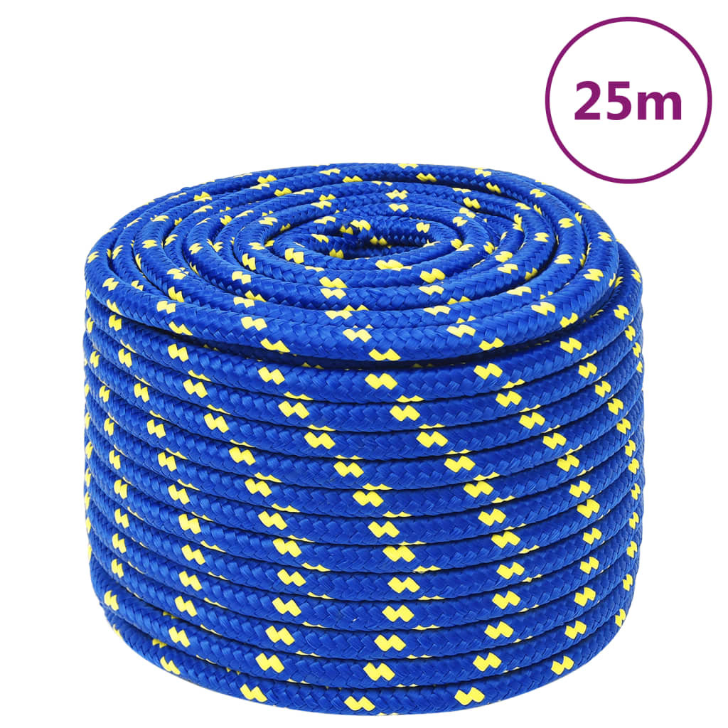 vidaXL Linka żeglarska, niebieska, 12 mm, 25 m, polipropylen