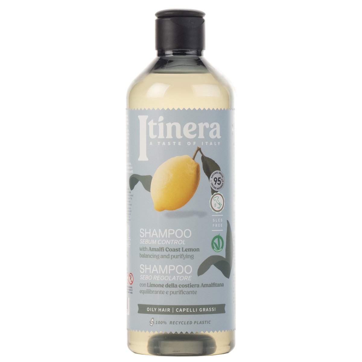 Itinera, Szampon do włosów przetłuszczających się,  z cytryną z Wybrzeża Amalfi, 3x370 ml