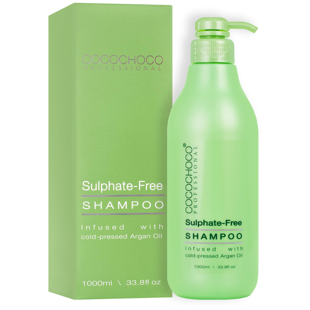 Cocochoco SULP-FREE - szampon po keratynowym prostowaniu włosów, bez SLS, soli, parabenów, GMO i formaaldehydów, 1000ml