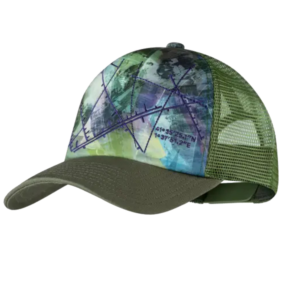 Buff, Czapka z daszkiem Trucker Cap Campast Green, 131401.845.30.00, L/XL (57,5-62 cm)