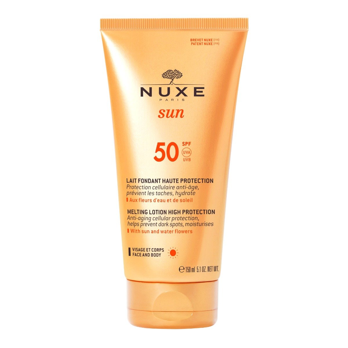 Nuxe Kremowe mleczko do opalania z wysoką ochroną SPF 50 Sun 150 ml 150 ml