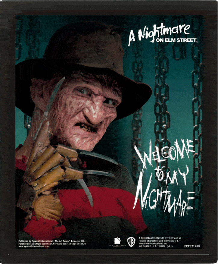 obraz w ramie 3D NIGHTMARE ON ELM STREET - CHAINS