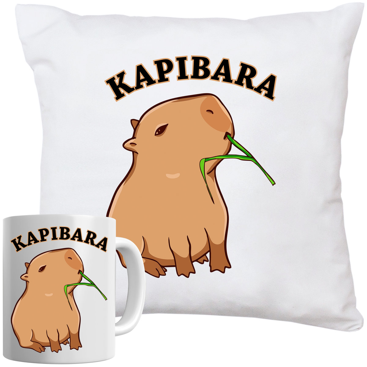 Zestaw Kubek Poduszka Na Preent Kapibara Capybara