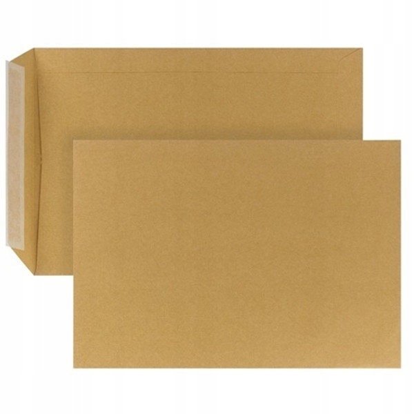 Koperty samoklejące BRĄZOWE HK B4, 250 x 353 mm