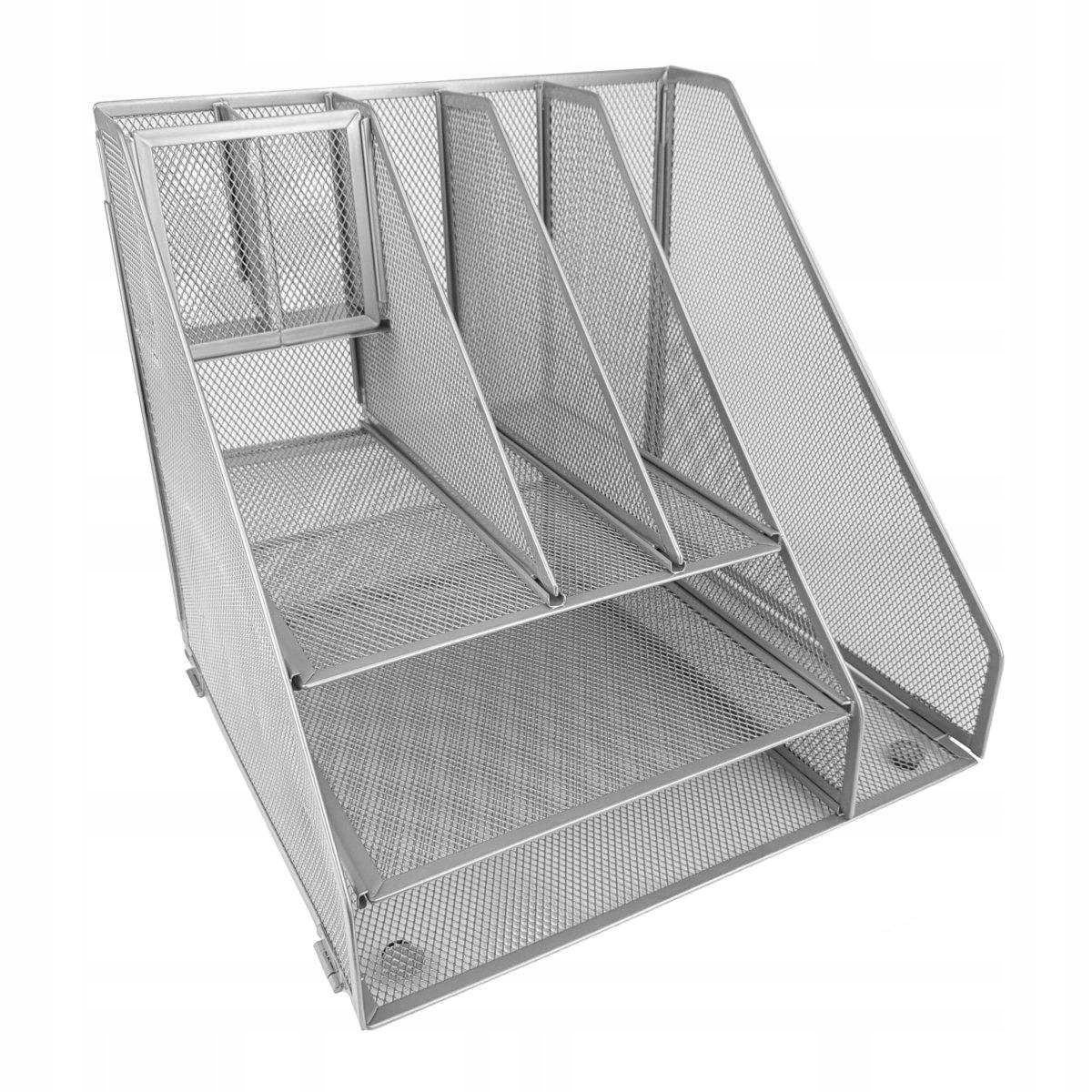 Przybornik Na Biurko Organizer Duży A4 Metal