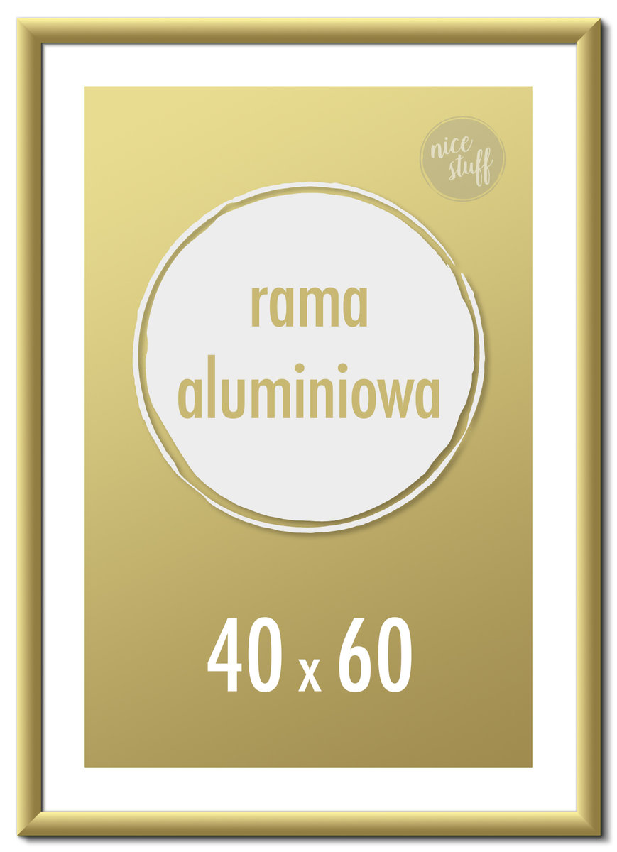 Ramka na zdjęcia 40x60 cm Ramki aluminiowe 60x40 cm złota