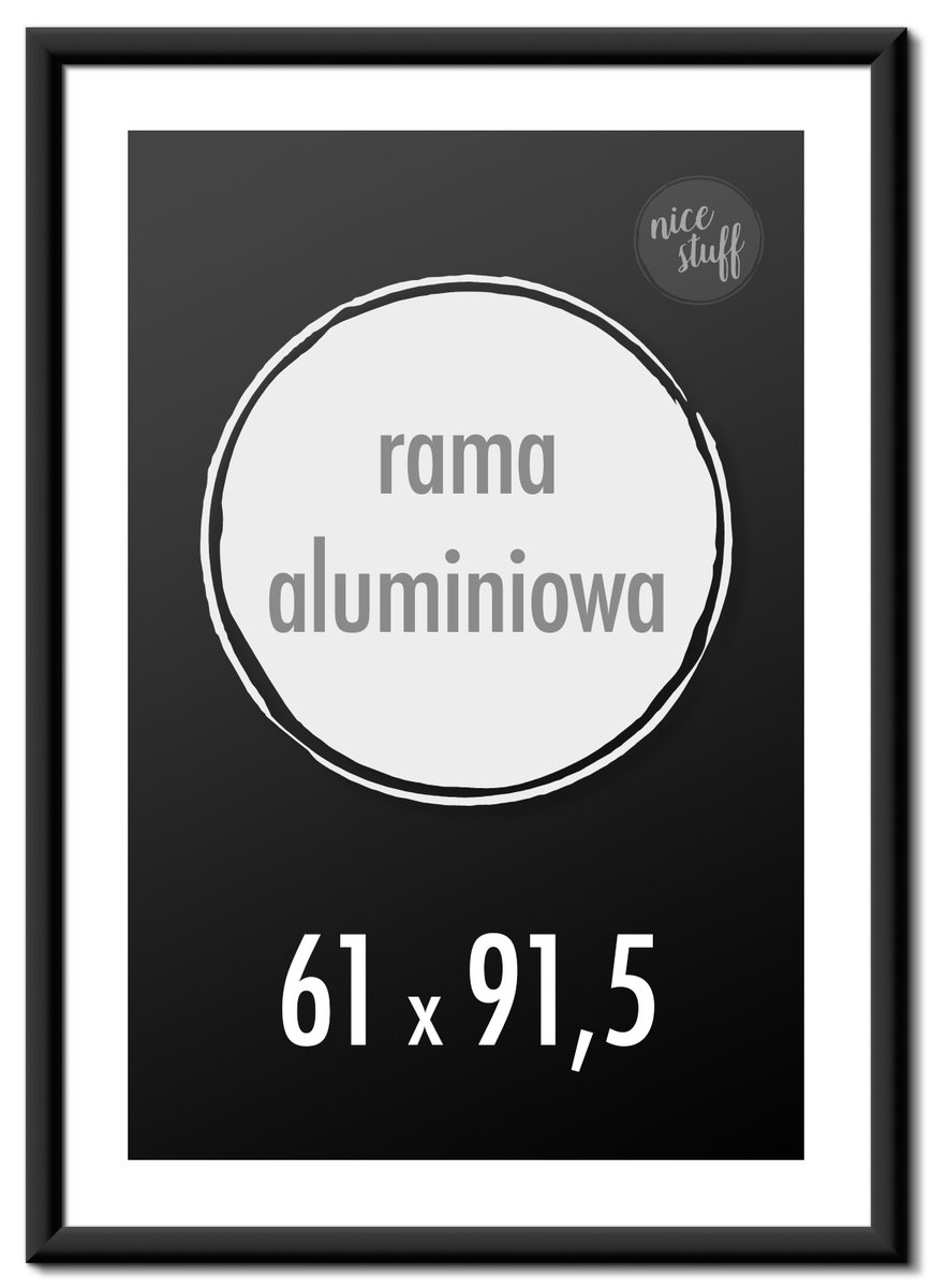 Ramka na zdjęcia 61x91,5 cm Ramki aluminiowe 91,5x61 cm czarna