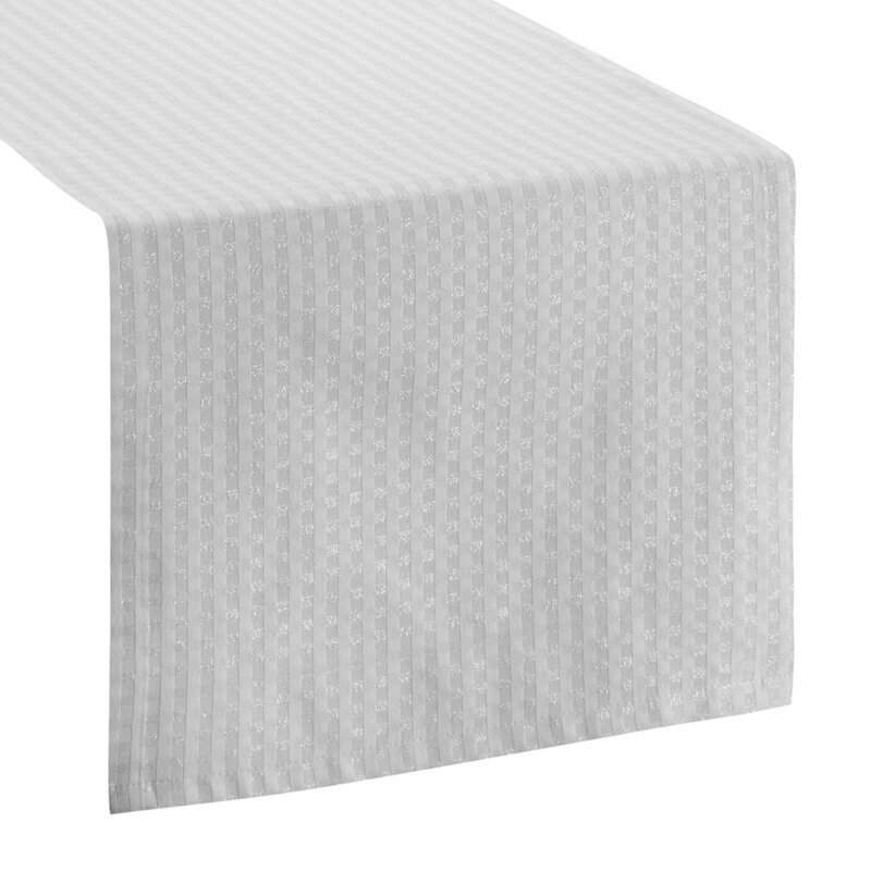 Obrus Flash 40X180 cm Srebrny