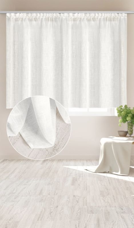 Biała Firana Ze Srebrną Nitką 300x150 FROST Taśma