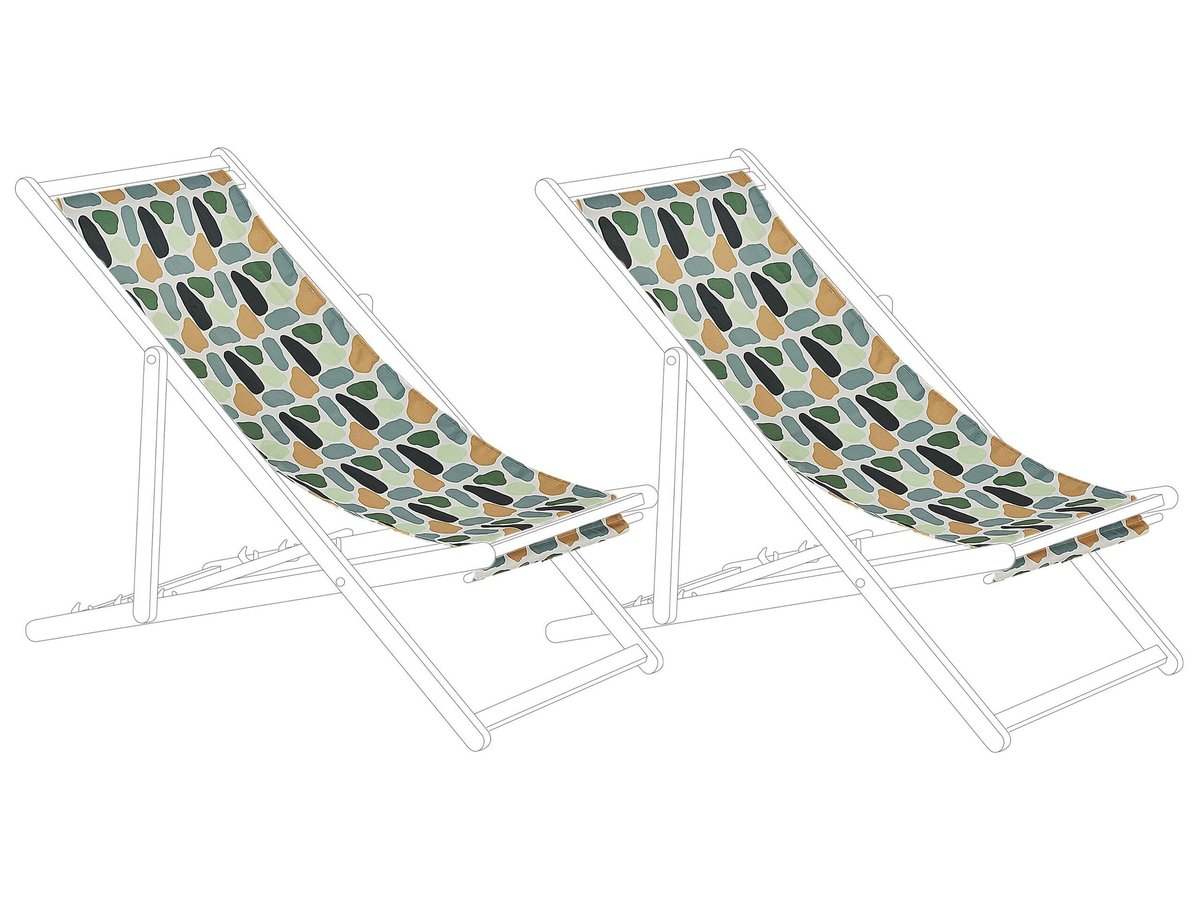 Zestaw 2 Tkanin Leżakowych Wzór Geometryczny Anzio / Avellino