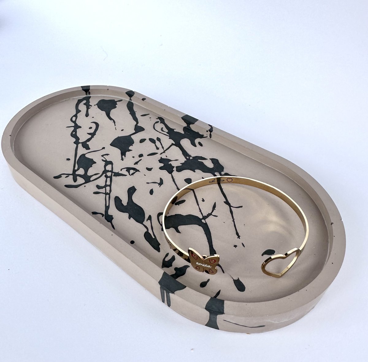 Taca dekoracyjna owalna dekoracyjna Art duża