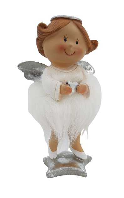 Figurka ceramiczna aniołek 18 cm walentynki serce dekoracja prezent upominek