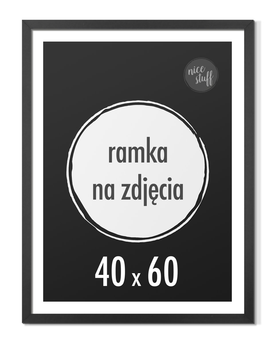 Ramka 40x60 cm Ramki 60x40 czarna na zdjęcia foto