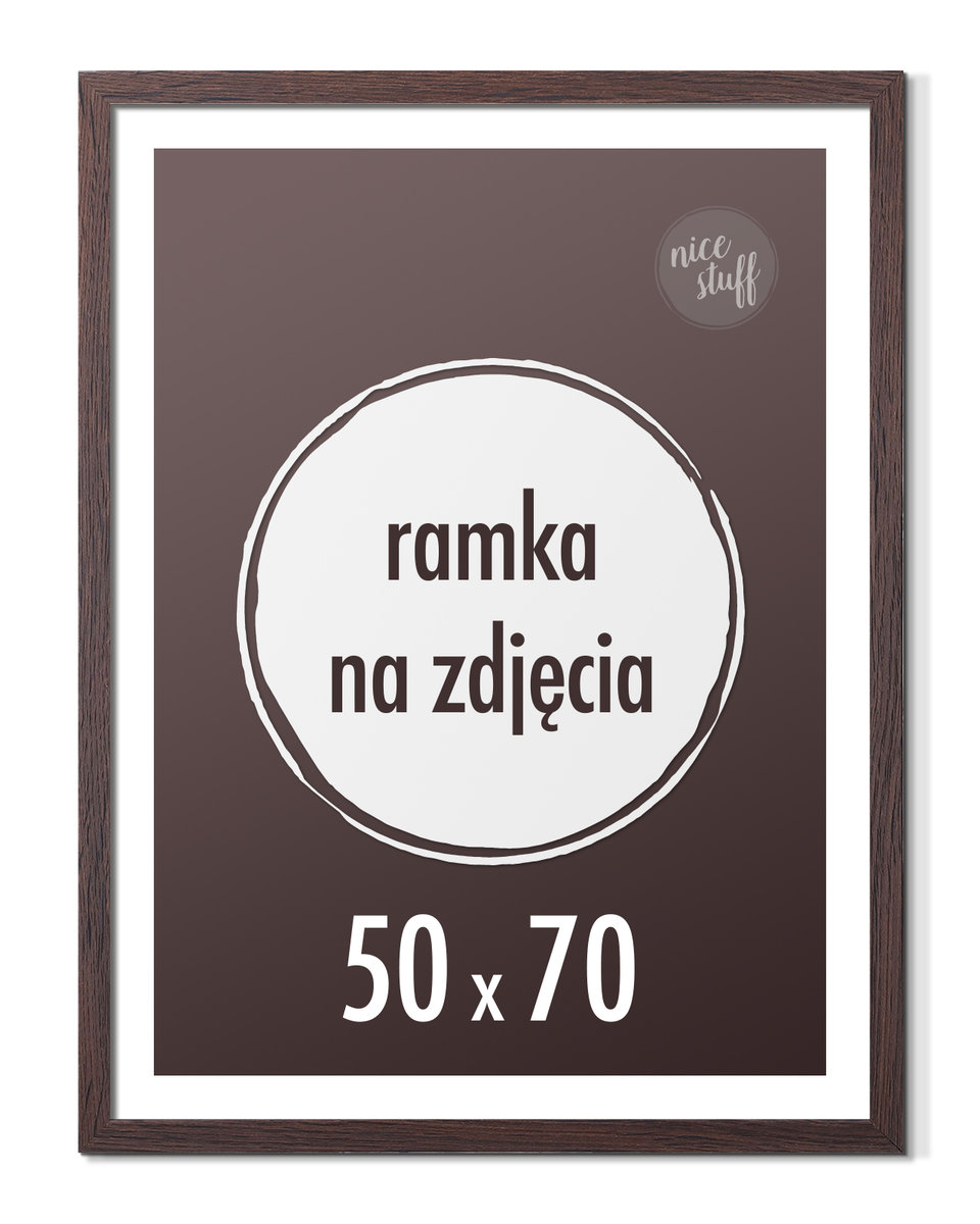 Ramka 50x70 B2 ramki na zdjęcia 70x50 wenge