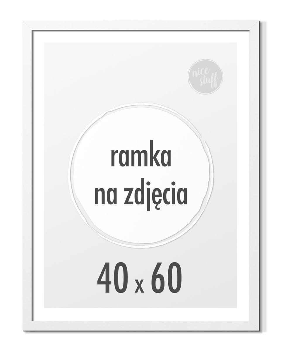 Ramka 40x60 cm Ramki 60x40 biała na zdjęcia foto