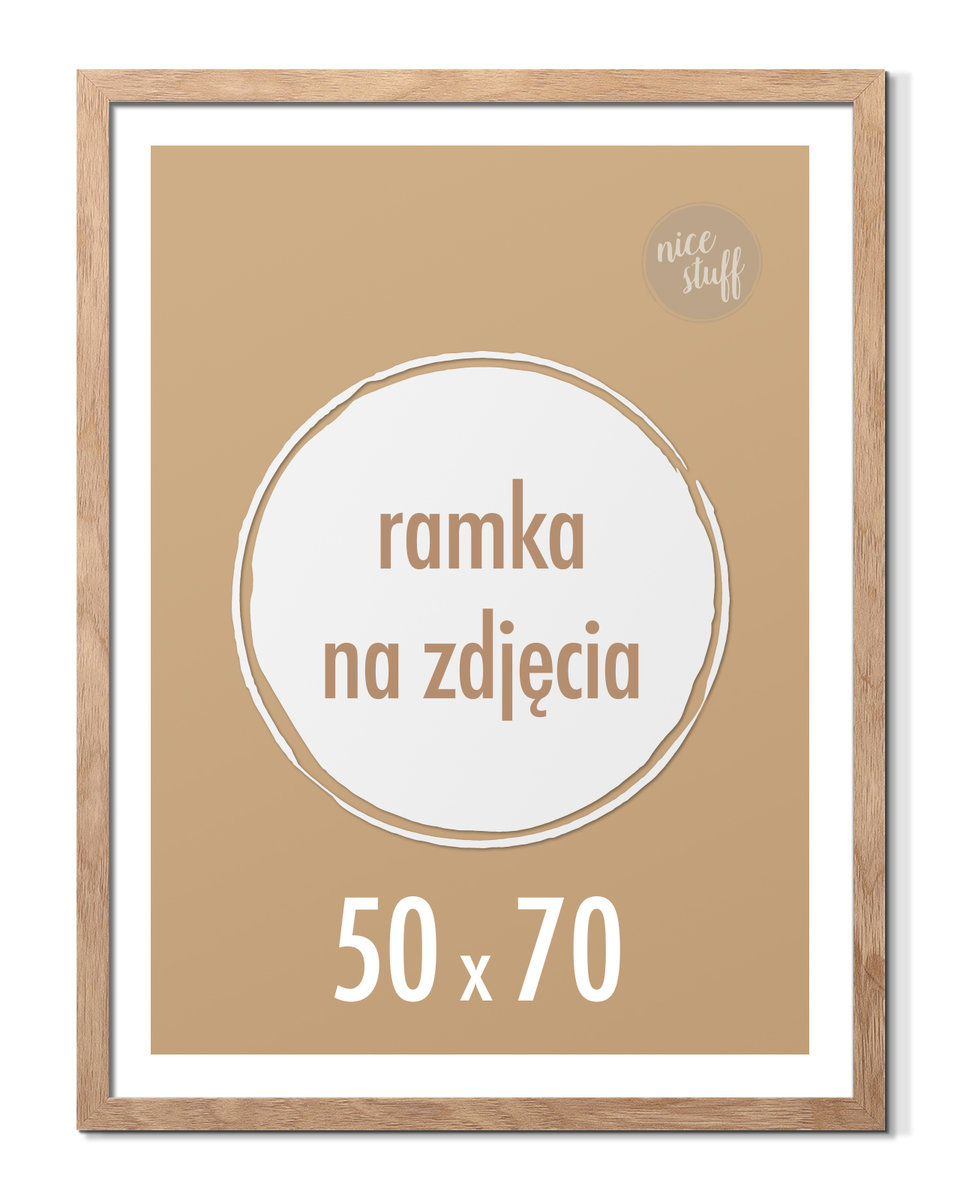 Ramka 50x70 cm B2 Ramki 70x50 na plakaty zdjęcia brązowa
