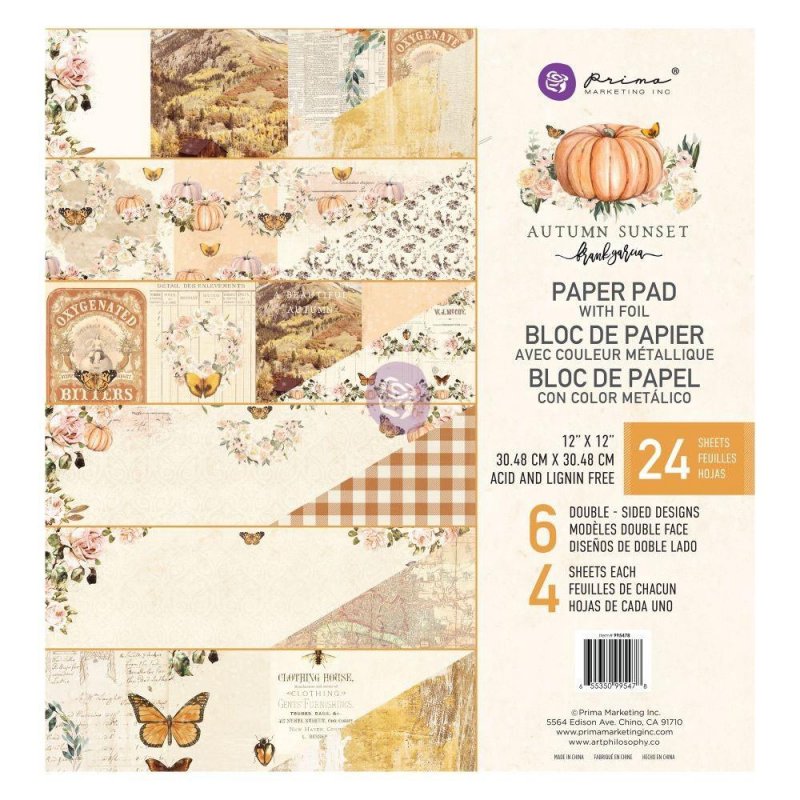 Blok papierów Prima Marketing - AUTUMN SUNSET 30x30