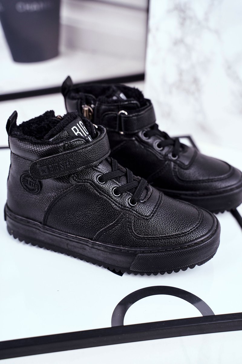 Dziecięce Ocieplane Sportowe Buty Big Star GG374040 Czarne-30
