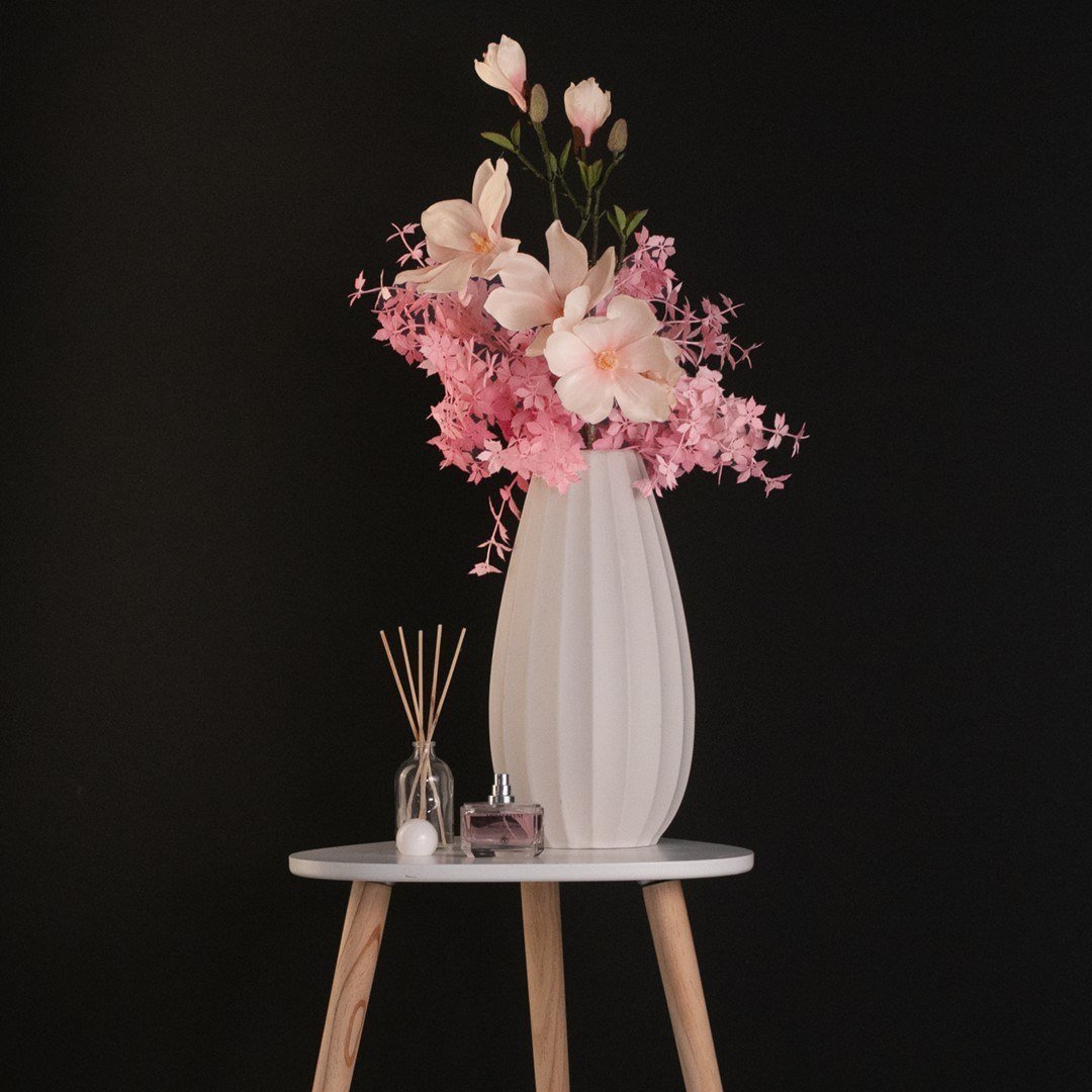 Sztuczny kwiat MAGNOLI kolor fioletowy styl nowoczesny ameliahome - ARTFLOWER/AH/MAGNOLI/PLUM/10PCS