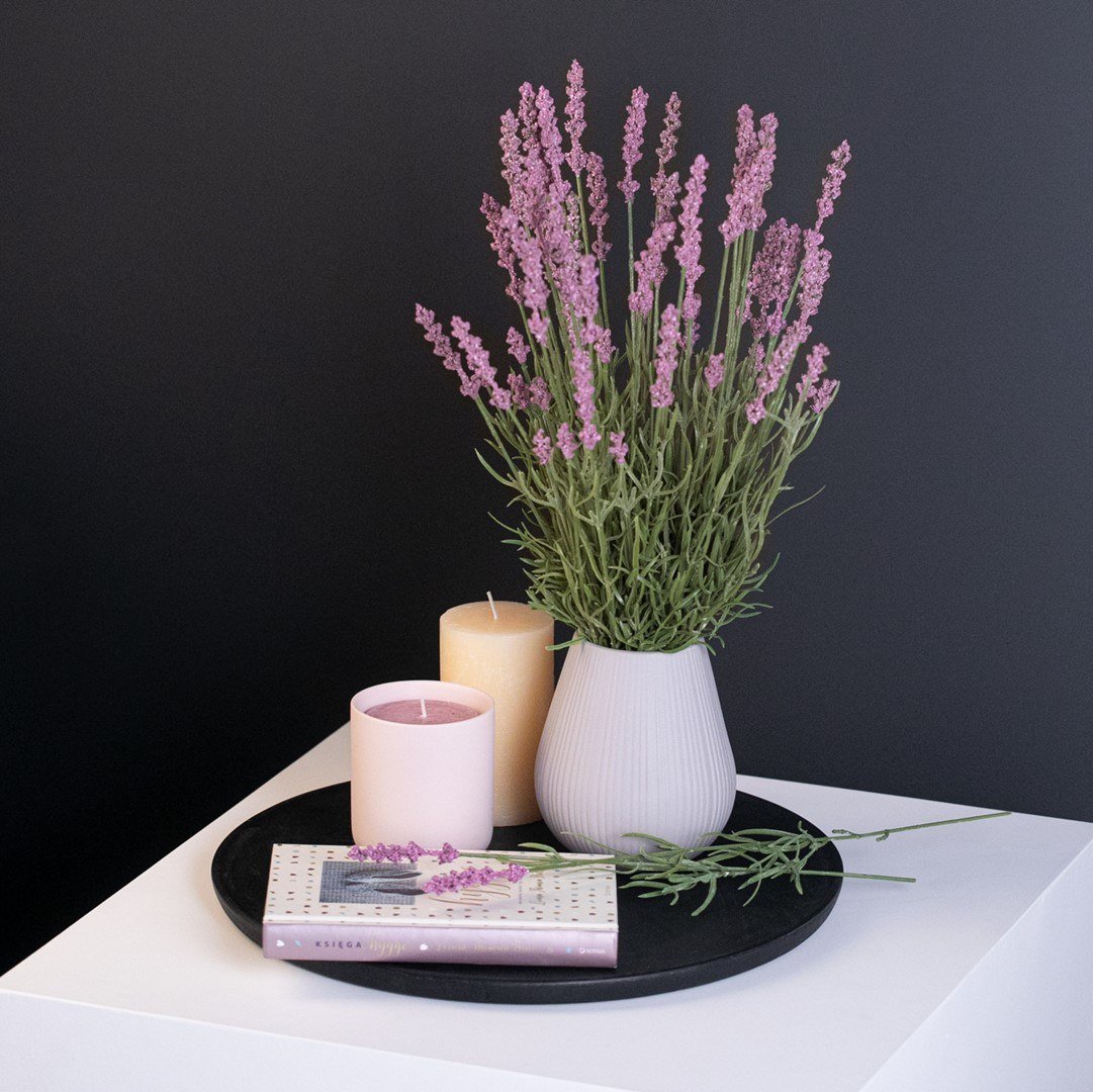 Sztuczny kwiat LAVI kolor fioletowy styl boho ameliahome - ARTFLOWER/AH/LAVI/18/10PCS