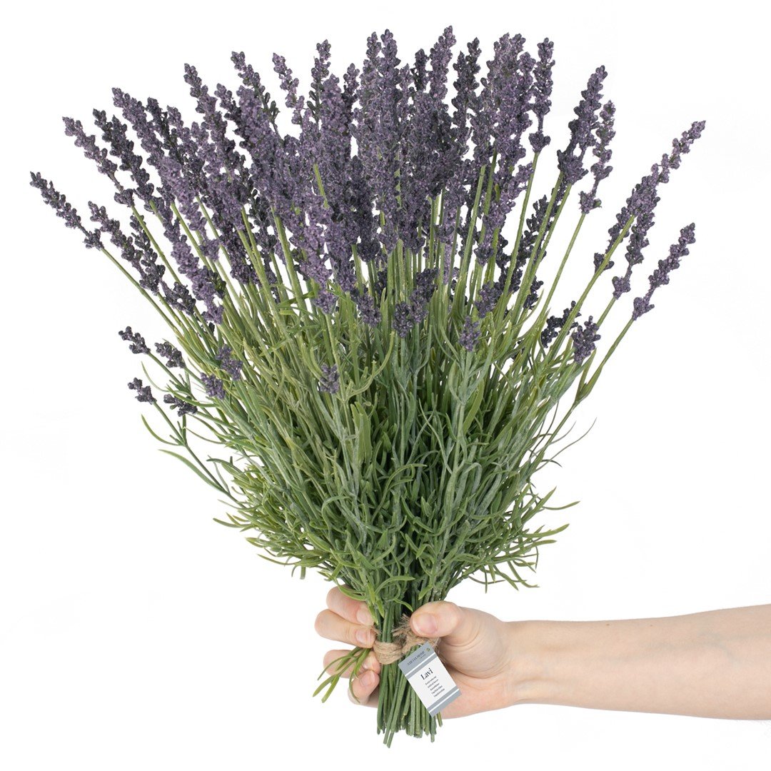 Sztuczny kwiat LAVI kolor fioletowy styl boho ameliahome - ARTFLOWER/AH/LAVI/27/10PCS