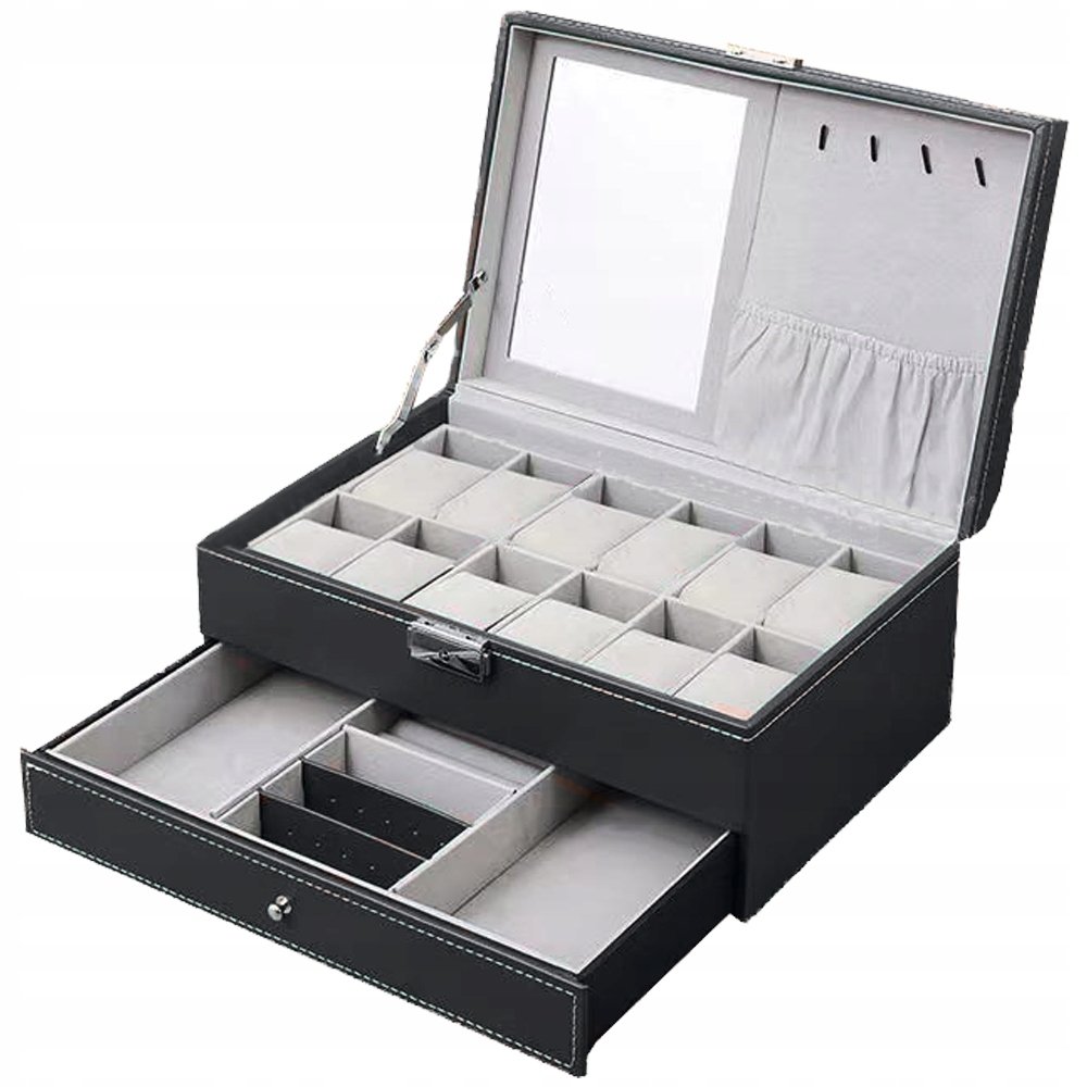 PUDEŁKO ETUI ORGANIZER SZKATUŁKA ZEGARKI 12szt G24
