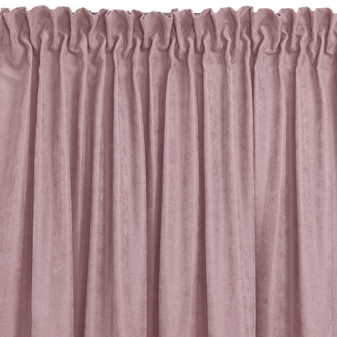 Zasłona MILANA kolor różowy styl klasyczny taśma smok transparentna 5 cm z grzywką 3 cm szenila 560x270 homede - CURT/HOM/MILANA