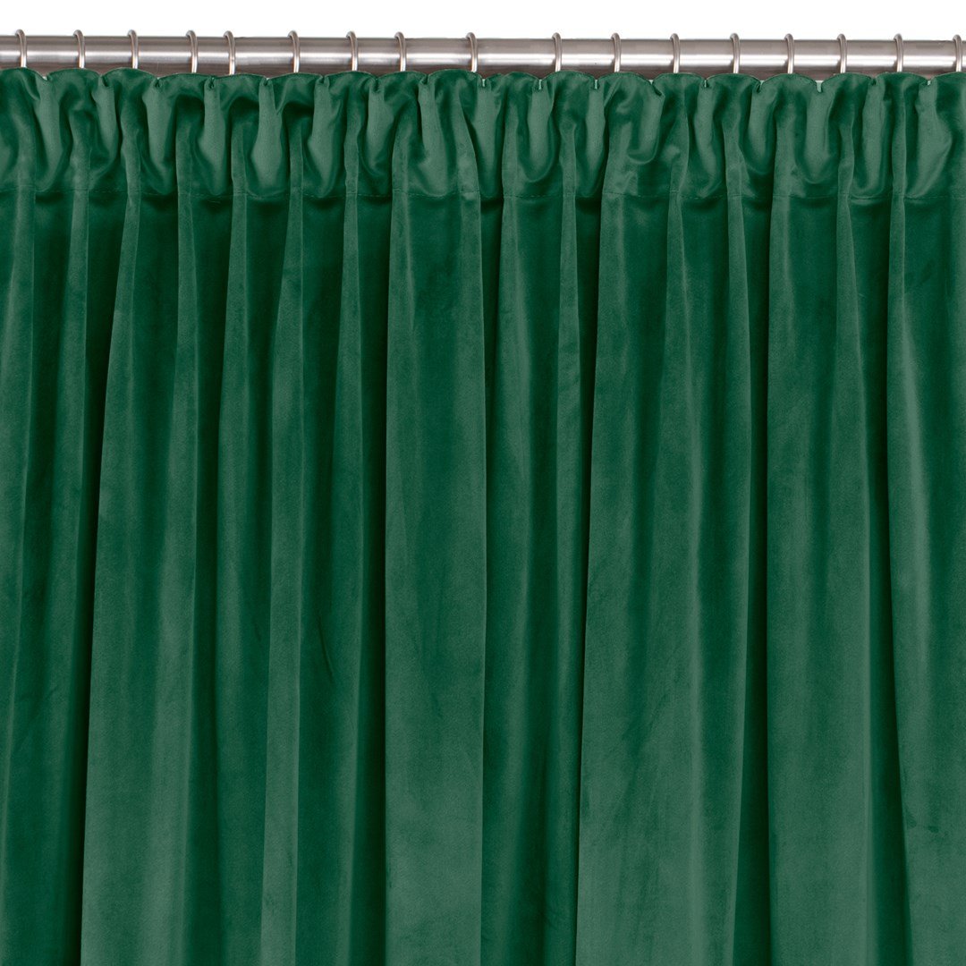 Zasłona VILA kolor butelkowa zieleń styl klasyczny taśma smok transparentna 7,5 cm velvet 530x225 homede - CURT/HOM/VILA/VELVET/