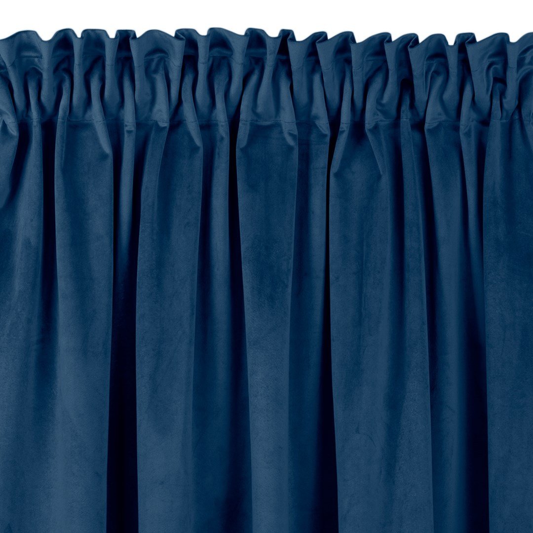 Zasłona VILA kolor indygo styl klasyczny taśma smok transparentna 7,5 cm z grzywką 3 cm velvet 530x225 homede - CURT/HOM/VILA/VE