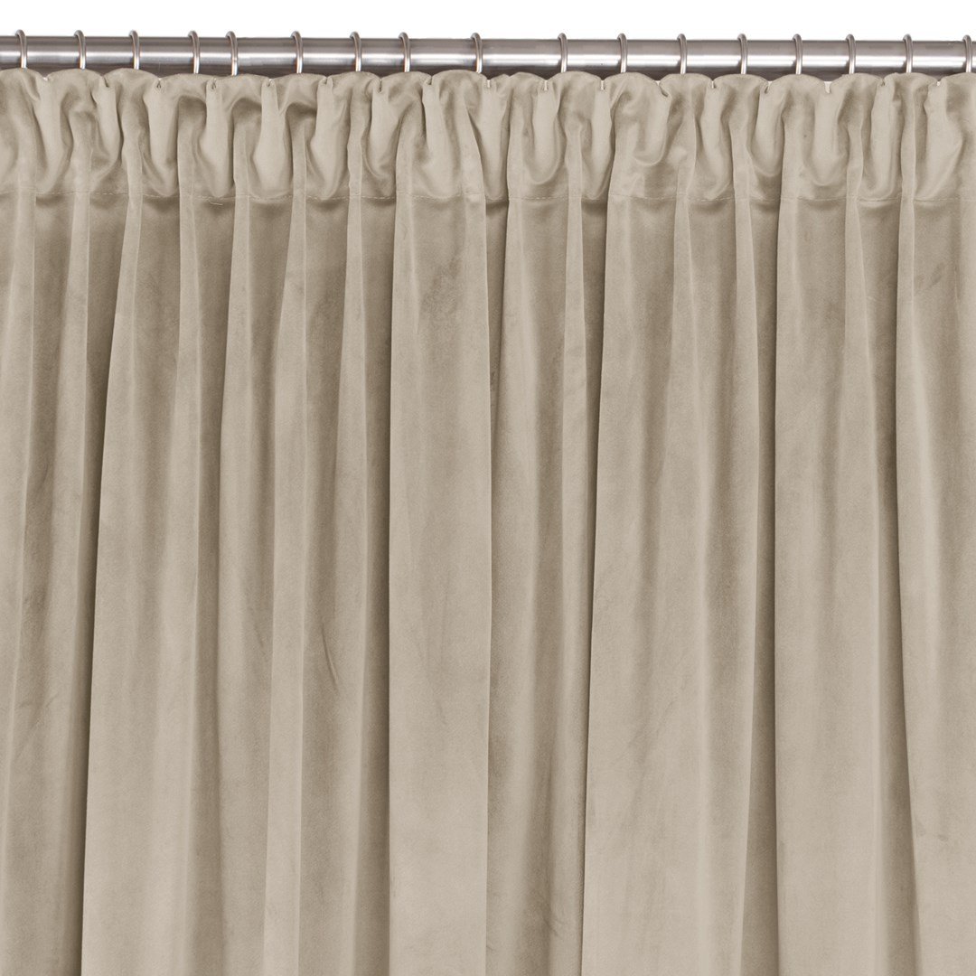 Zasłona VILA kolor kremowy styl klasyczny taśma smok transparentna 10 cm velvet 265x300 homede - CURT/HOM/VILA/VELVET/PLEAT/D/10
