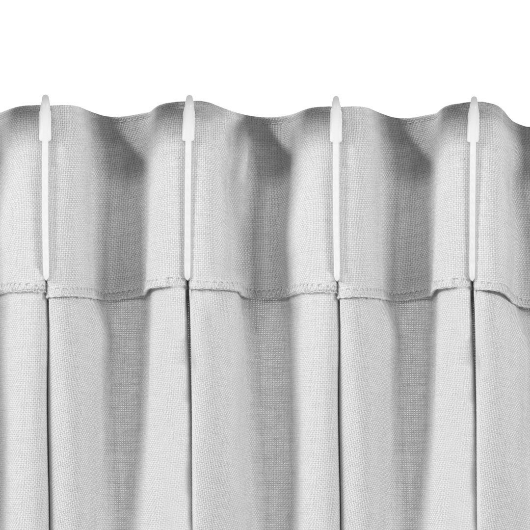 Zasłona CARMENA kolor kremowy styl klasyczny flex 9,5 cm z podwójną zakładką plecionka 150x300 homede - CURT/HOM/CARMENA/BRAID/F