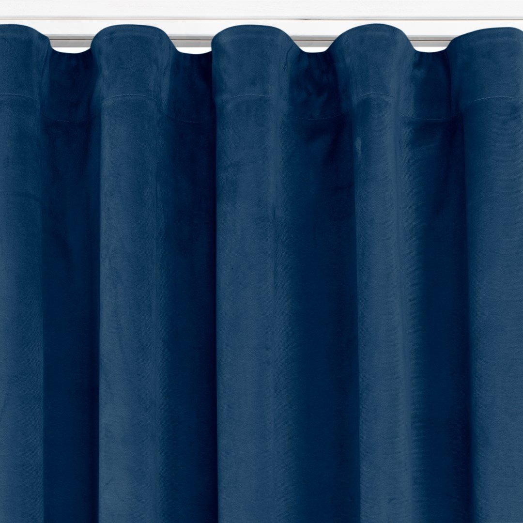 Zasłona VILA kolor indygo styl klasyczny taśma wave transparentna 7 cm velvet 530x225 homede - CURT/HOM/VILA/VELVET/PLEAT/W/70/I