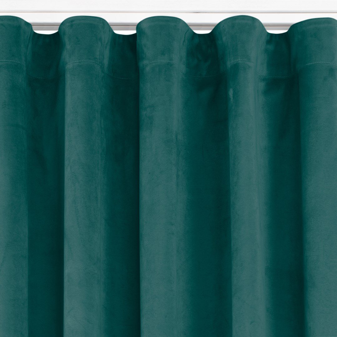 Zasłona VILA kolor morski styl klasyczny taśma wave transparentna 7 cm velvet 265x175 homede - CURT/HOM/VILA/VELVET/PLEAT/W/70/M