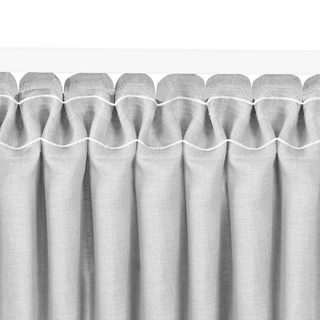 Zasłona CARMENA kolor kremowy styl klasyczny taśma smok transparentna 5 cm plecionka 150x300 homede - CURT/HOM/CARMENA/BRAID/PLE
