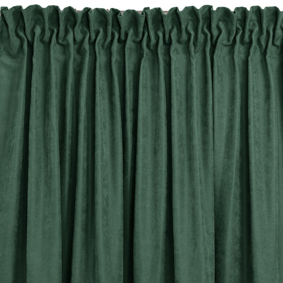 Homede, Zasłona Milana na taśmie smok Szenila, Butelkowa zieleń, 280x245 cm