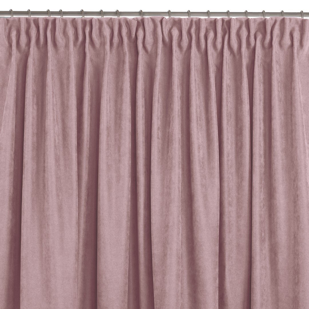 Zasłona MILANA kolor różowy styl klasyczny taśma smok transparentna 10 cm szenila 140x270 homede - CURT/HOM/MILANA/CHENILLE/PLEA
