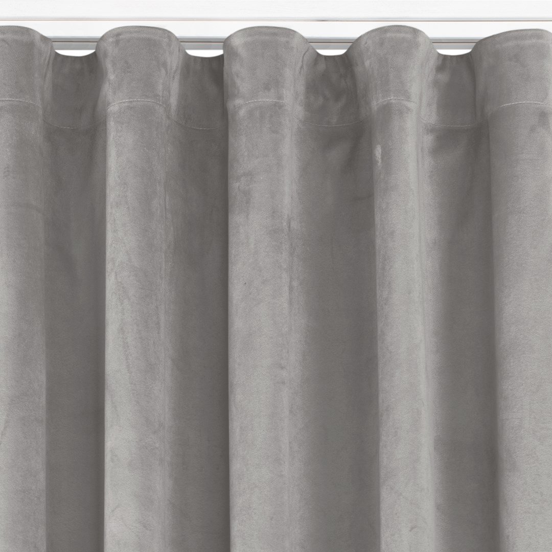 Zasłona VILA kolor szary styl klasyczny taśma wave transparentna 7 cm velvet 265x225 homede - CURT/HOM/VILA/VELVET/PLEAT/W/70/GR