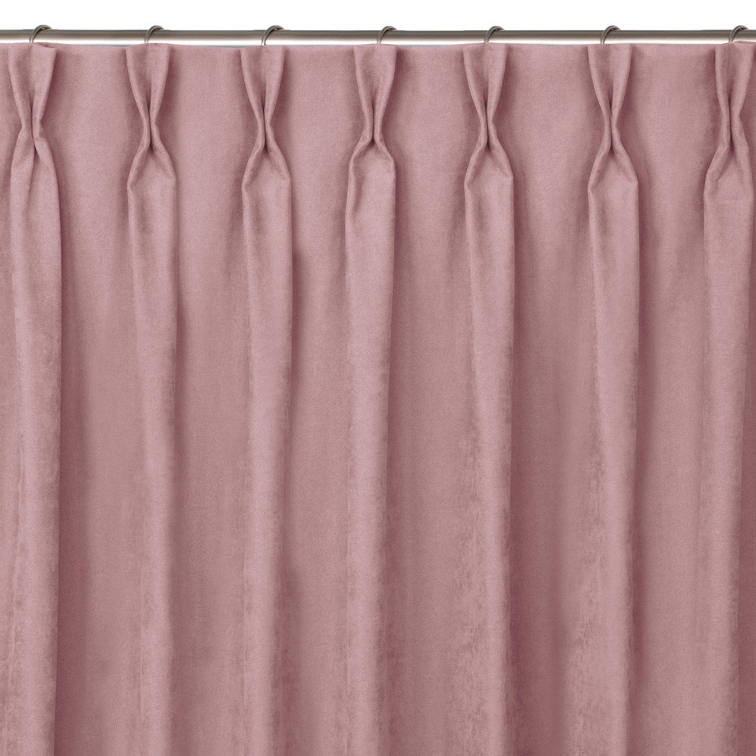 Zasłona MILANA kolor różowy styl klasyczny flex 7,5 cm z podwójną zakładką szenila 560x175 homede - CURT/HOM/MILANA/CHENILLE/FLE