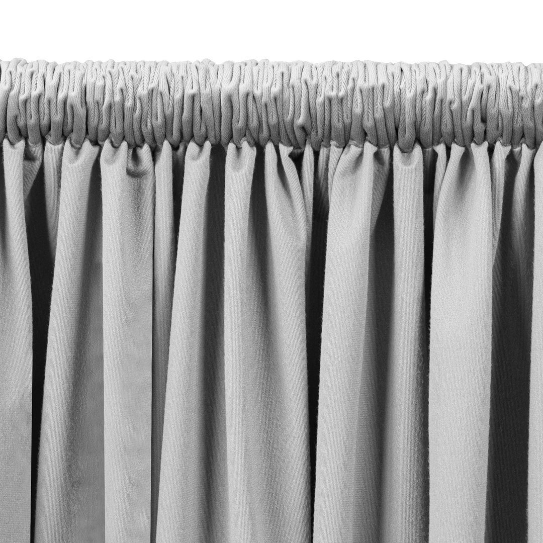 Zasłona VILA kolor beżowy styl klasyczny tunel 5 cm velvet 530x245 homede - CURT/HOM/VILA/VELVET/TUNNEL/BEIGE/530x245