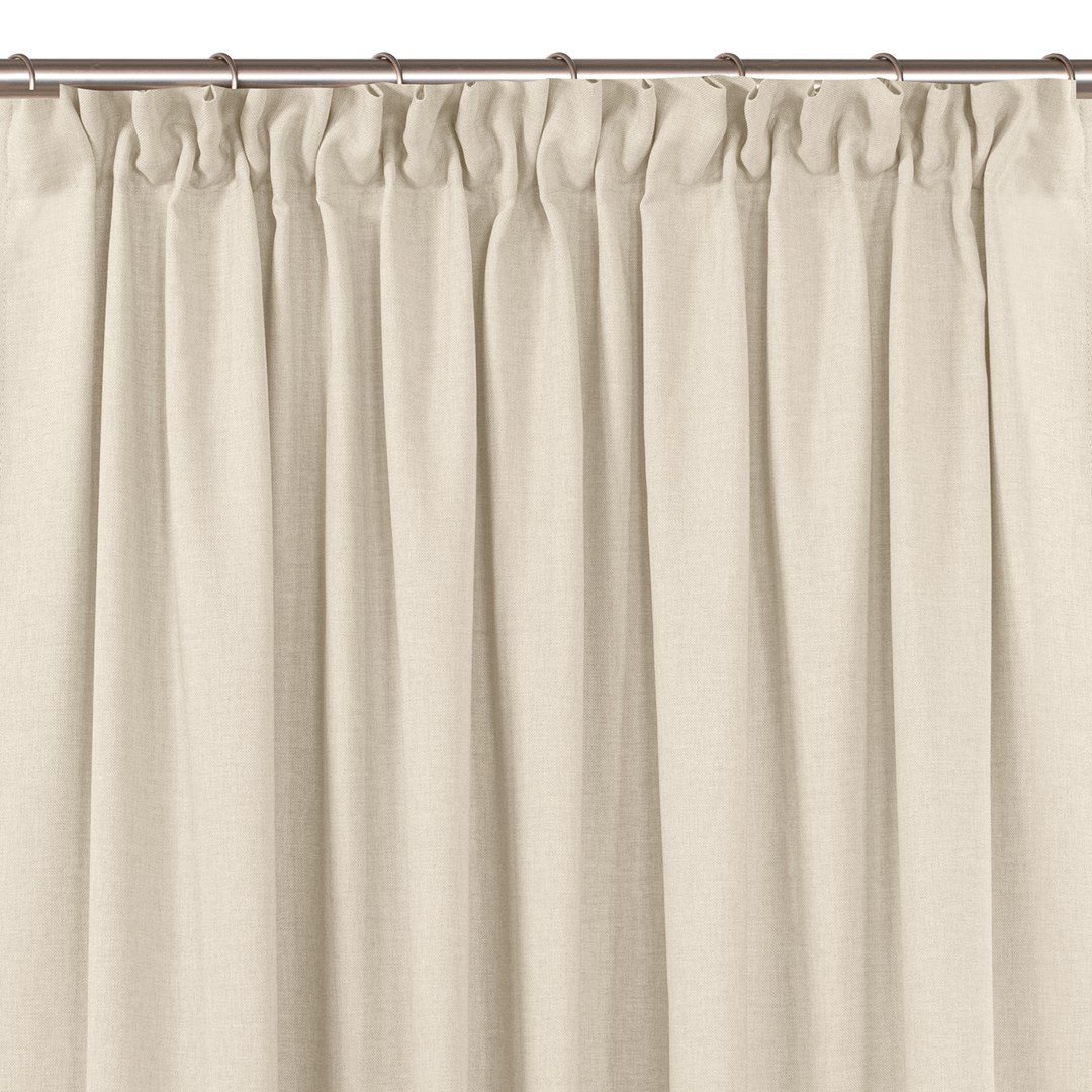 Zasłona CARMENA kolor kremowy styl klasyczny taśma smok transparentna 7,5 cm plecionka 140x175 homede - CURT/HOM/CARMENA/BRAID/P