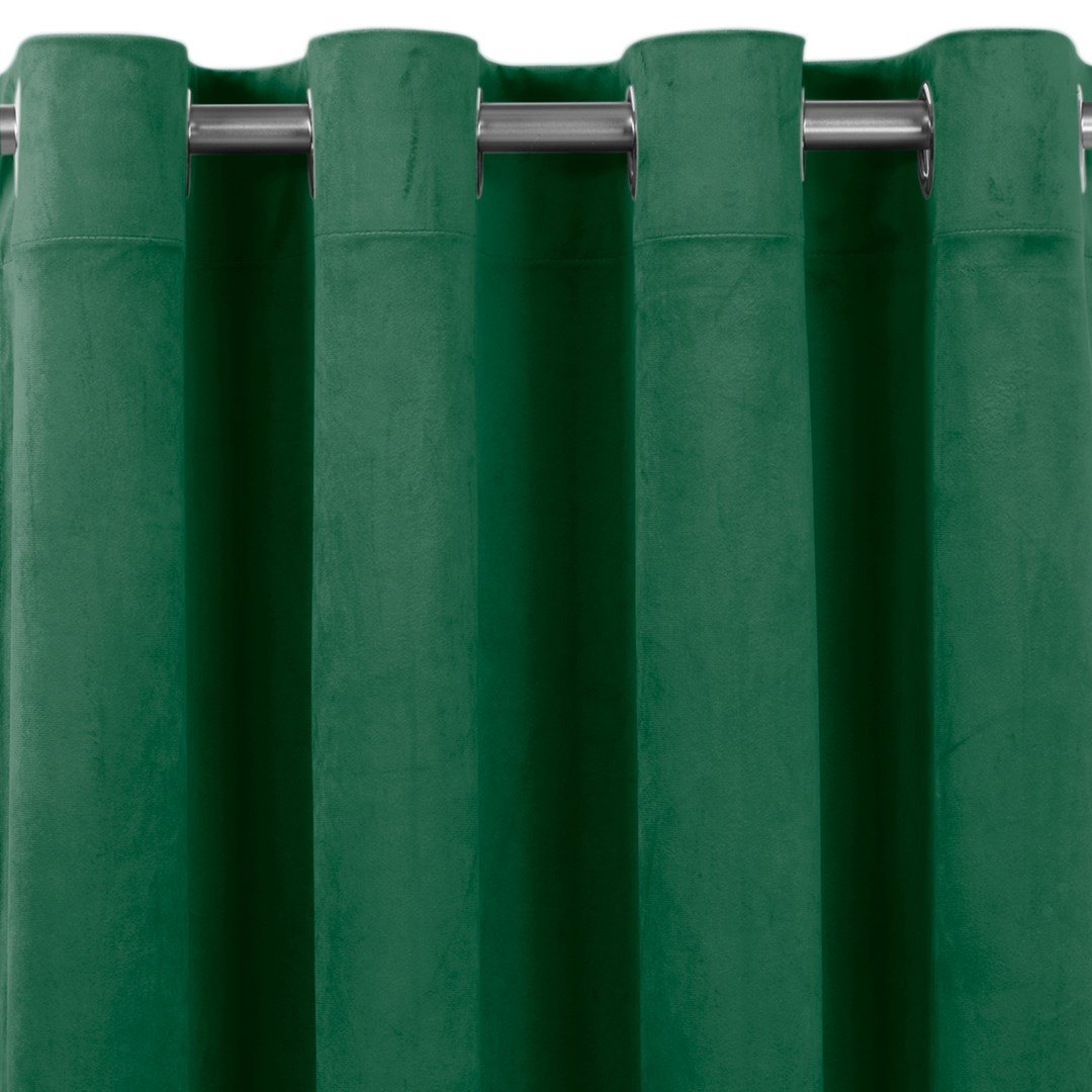 Zasłona VILA kolor butelkowa zieleń styl klasyczny srebrne przelotki metalowe srebrne velvet 400x245 homede - CURT/HOM/VILA/VELV