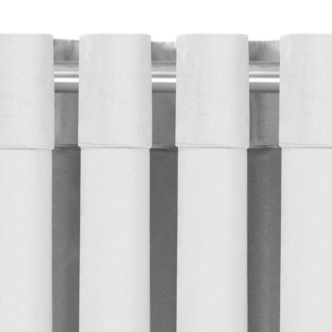 Zasłona VILA kolor butelkowa zieleń styl klasyczny srebrne przelotki metalowe srebrne velvet 135x270 homede - CURT/HOM/VILA/VELV