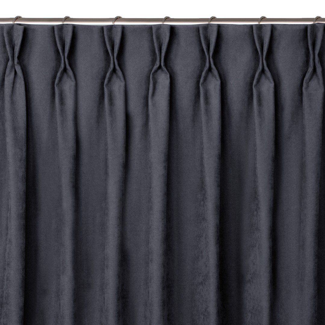 Zasłona MILANA kolor grafitowy styl klasyczny flex 7,5 cm z podwójną zakładką szenila 560x270 homede - CURT/HOM/MILANA/CHENILLE/