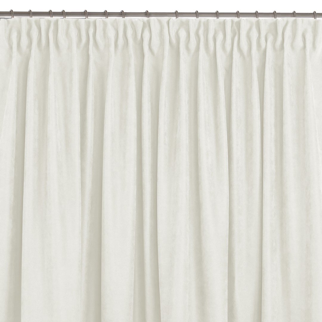Zasłona MILANA kolor kremowy styl klasyczny taśma smok transparentna 5 cm szenila 140x300 homede - CURT/HOM/MILANA/CHENILLE/PLEA