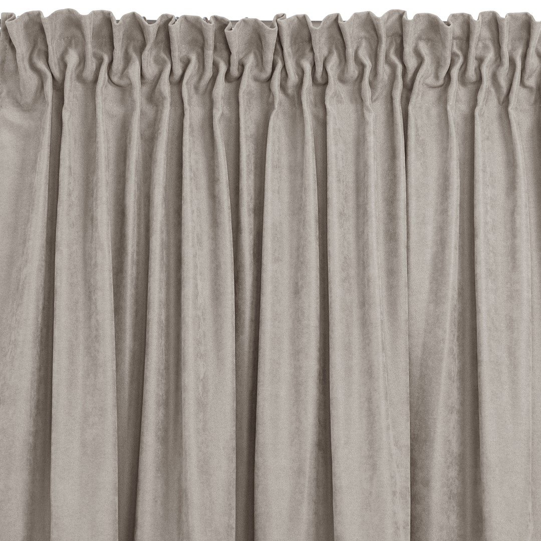 Zasłona MILANA kolor cappuccino styl klasyczny taśma smok transparentna 10 cm z grzywką 3 cm szenila 560x175 homede - CURT/HOM/M
