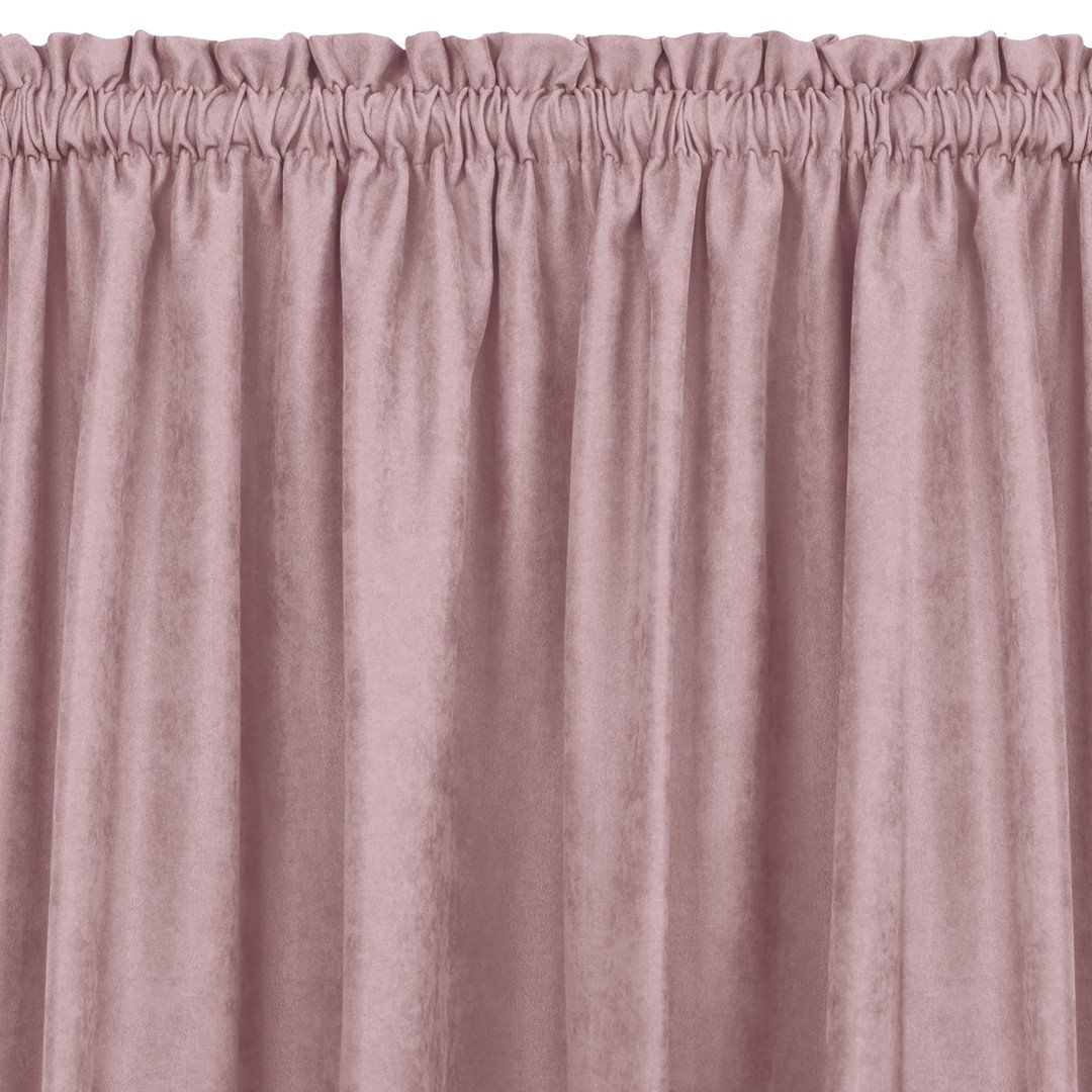 Zasłona MILANA kolor różowy styl klasyczny tunel 5 cm z grzywką 3 cm szenila 420x245 homede - CURT/HOM/MILANA/CHENILLE/TUNNEL/F/
