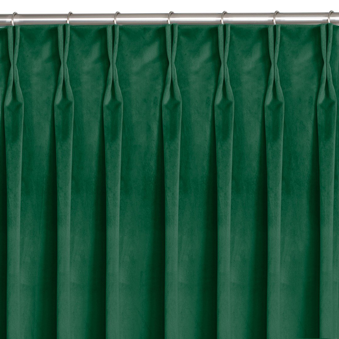 Zasłona VILA kolor butelkowa zieleń styl klasyczny flex 7,5 cm z podwójną zakładką velvet 530x225 homede - CURT/HOM/VILA/VELVET/