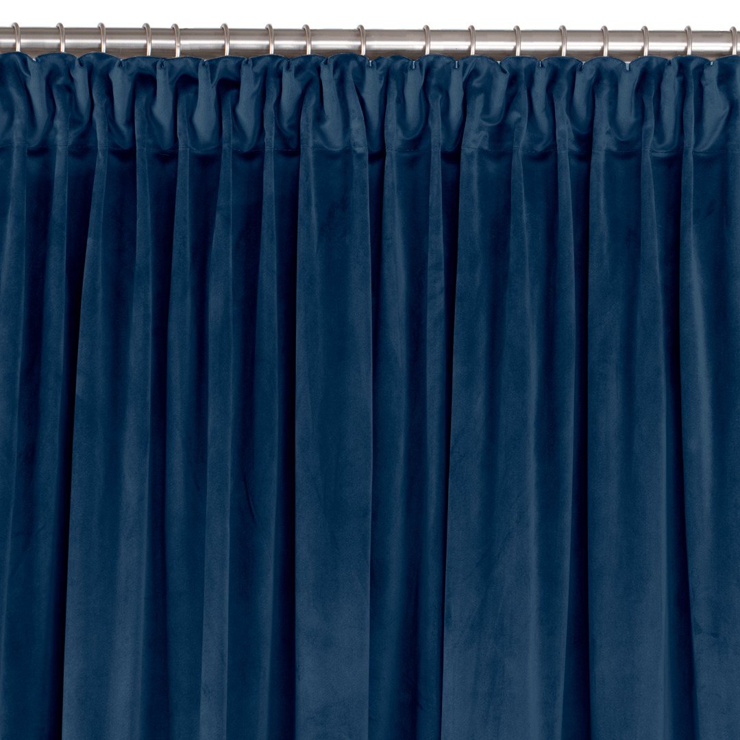 Zasłona VILA kolor indygo styl klasyczny taśma smok transparentna 10 cm velvet 530x175 homede - CURT/HOM/VILA/VELVET/PLEAT/D/100
