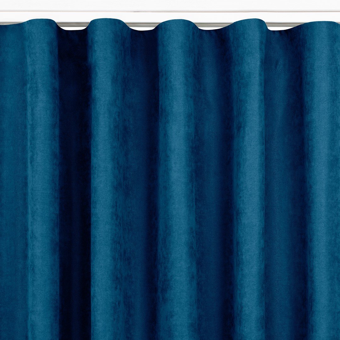 Homede, Zasłona Milana na taśmie wave Szenila, Indygo, 560x245 cm