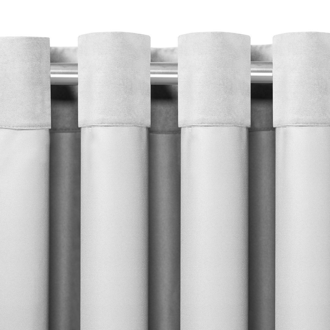 Homede, Zasłona Milana na srebrnych przelotkach Szenila, Musztardowy, 560x175 cm